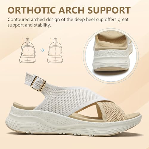 Image of Womens Orthopedic Sandals Ladies Recovery Sport Sandals with Arch Support