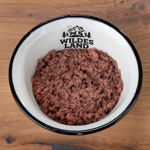 Wildes Land - Nassfutter für Hunde - Huhn PUR - 6 x 400 g - mit Distelöl - Getreidefrei - Extra hoher Fleischanteil von 70% - Beste Akzeptanz und Verträglichkeit
