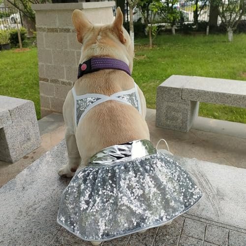 Disfraz de Bikini con Lentejuelas para Perro Tangpan L Plateado miniatura 2