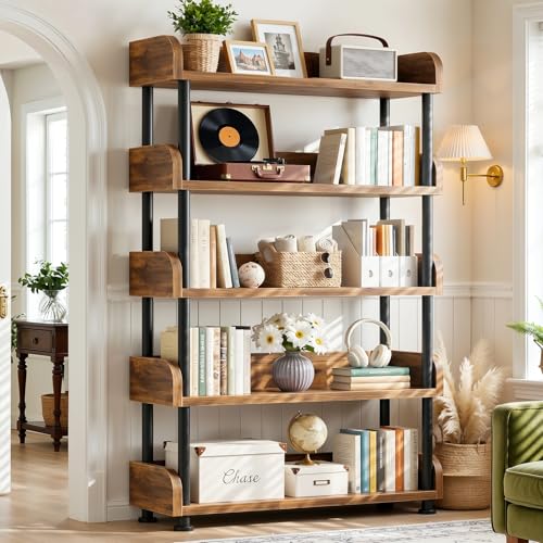 Aheaplus 5-Tier Tall Bookshelf