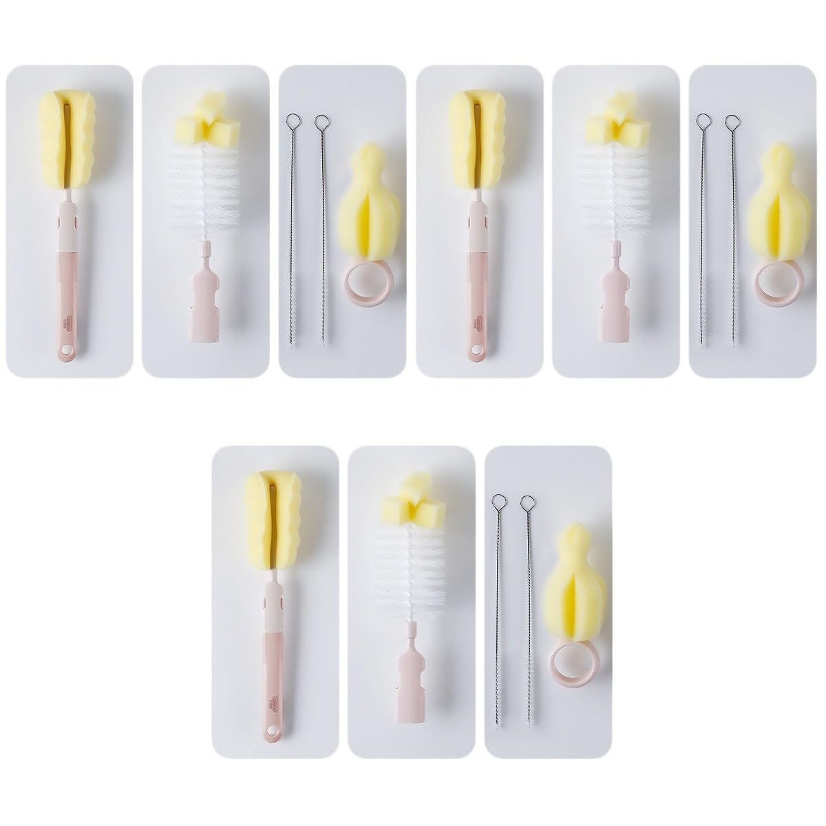 Beavorty 3 Set Spazzola Per La Pulizia Delle Bottiglie Scrubber Pennello Bottiglia Spazzola Per La Pulizia Della Beuta Bottiglia Per La Pulizia Manico Lungo Pennello Manico Lungo Rosa Pp