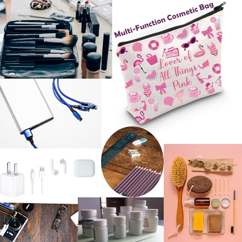 TSOTMO Pink Gift Color Theme Gift Best Purple Ever Gift Lover of All Things Pink Cosmetic Bag (Things P)3