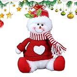 Design Attrayant et Charmant: Ce bonhomme de neige assis répond à vos besoins de décoration maison, offrant un design charmant de bonhomme de neige de Noël qui convient à différents espaces et scénarios de décoration. Son apparence captivante attire le regard et s'intègre parfaitement dans n'importe quel intérieur pour les fêtes. Ce design festif et unique de bonhomme de neige ajoute une note de gaieté à votre décoration de Noël, en mettant en valeur chaque pièce avec élégance et style.