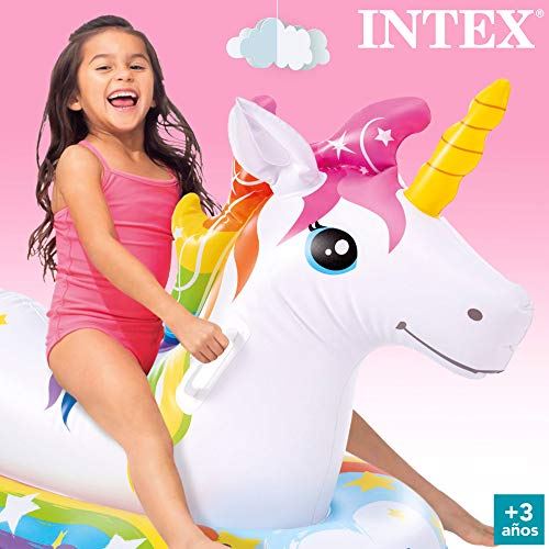 Intex 57552 Sihirli Unicorn 163 cm, su sporları, plaj malzemesi, şişme ürün, yüzme aksesuarı, kamp, dalış, güvenlik