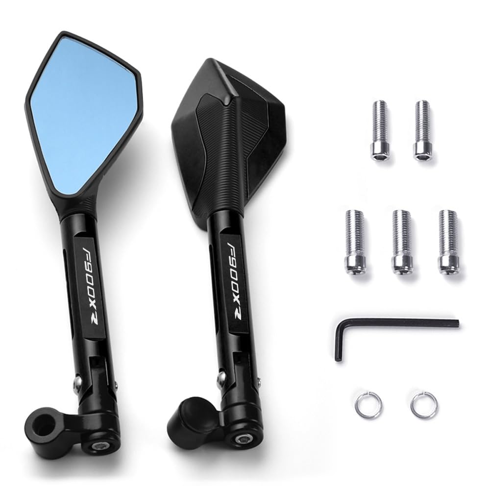 Espejos retrovisores de aluminio para moto F900R F900XR 2020-2022 color negro