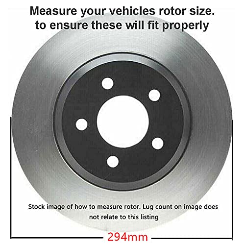 Image of Detroit Axle - Front Brake Kit for Chrysler 200 Sebring Avenger Caliber | Compass Patroit Galant Eclipse Lancer Outlander Sport Drilled Slotted Brakes Rotors Brake Pads Replacement 11.57 inch inch Rotor