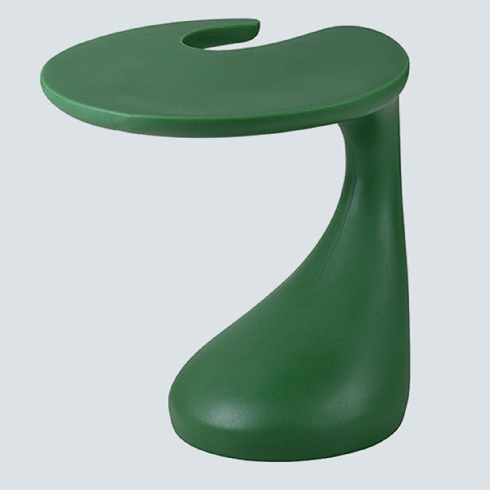 SXZenSpace C Shaped Side Table, Small Coffee Table for Spaces, PE Material, Living Room, Bedroom, Balcony(Green)