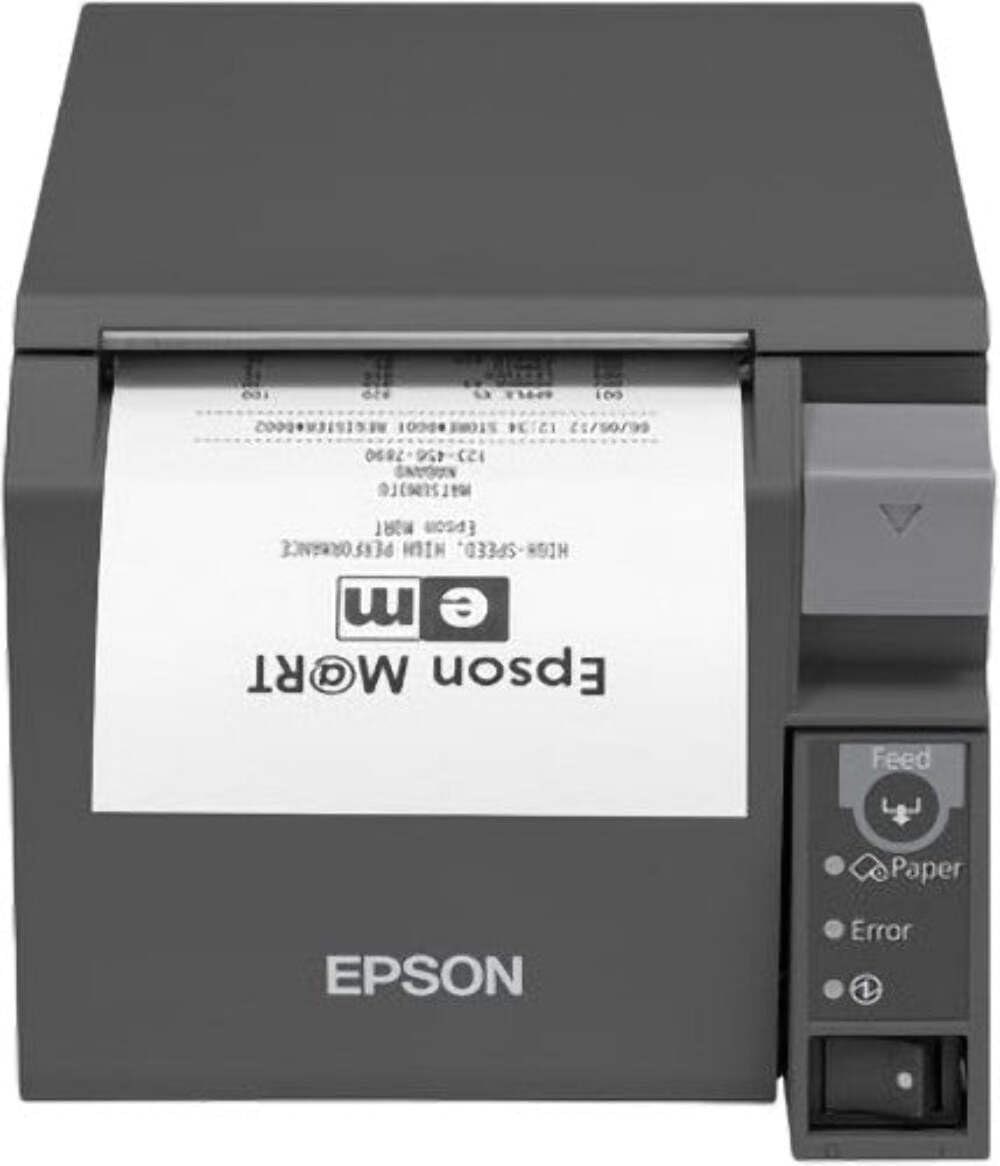 Epson TM-T70II [025A1] 180 x 180 DPI Cablato Termico Stampante POS (EPSON TM-T70II [025A1]: SERI - + BUILT-IN USB PS BLACK UK)
