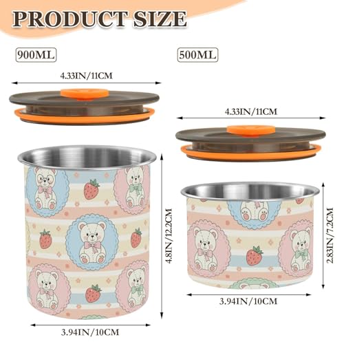 Envase hermético para café DOMIKING acero inox 900 ml miniatura 2