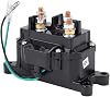 kemimoto Winch Solenoid Relay Contactor 12V 250A for 4x4 ATV UTV, Winch Solenoid with 6 Protecting Caps