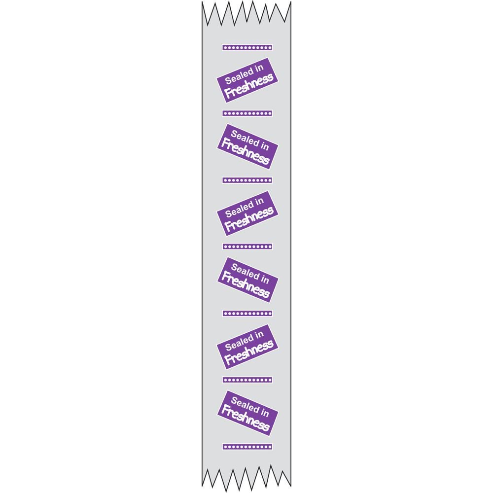 Tamper Evident Packaging Tape for Food Containers Transparent Clear Imprinted "Sealed in Freshness" - 1"W x 500 ft by HUBERT – Plastic, Clear, Model 150XCPSEALED