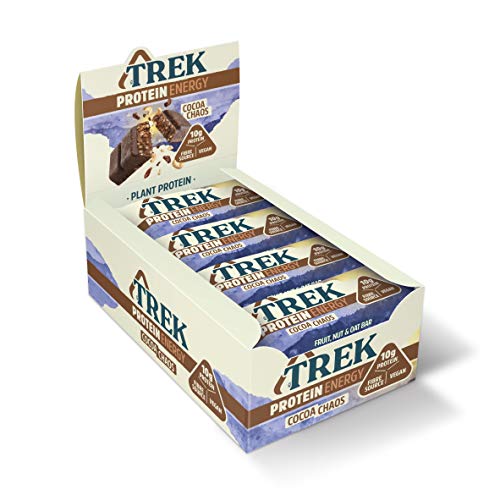 JC's Trek Cocoa Chaos High Protein Energy Bar - Plant Based - Gluten Free - Natural Ingredients - 55g x 16 bars