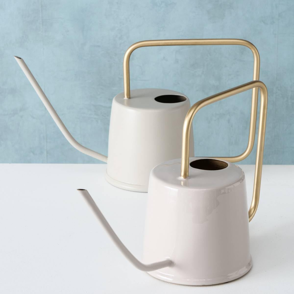 Boltze Home Konewka z metalu Jaryn, emaliowana, 23 cm, wzór: błyszcząca