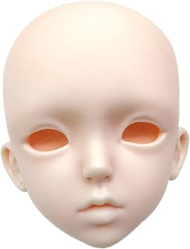DuskHaven 1/3 BJD Doll Head, Doll Making, Body Part, Photography, Collection, Accessory, Makeup, Bald, 3D, Toy, DIY Dolls, Thick Lips No Eyes
