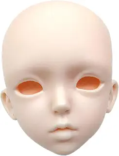 Zxpjkyu 1/3 BJD人形ヘッド シングルヘッド 禿げ頭 60cm 高さ 3Dフェイスアップコレクション 愛好家向け BJDメイク ノーメイク DIY おもちゃ人形, 厚い唇、目なし