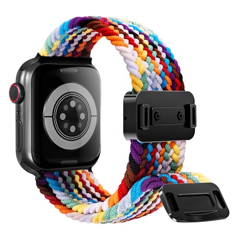 Arae Magnetic Stretchy Watch Band Compatible for Apple Watch Band 49mm 45mm 44mm 42mm, Comfortable...