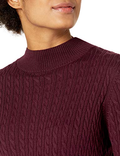 Amazon Essentials Women's Classic-Fit Lightweight Cable Long-Sleeve Mock Neck Sweater3
