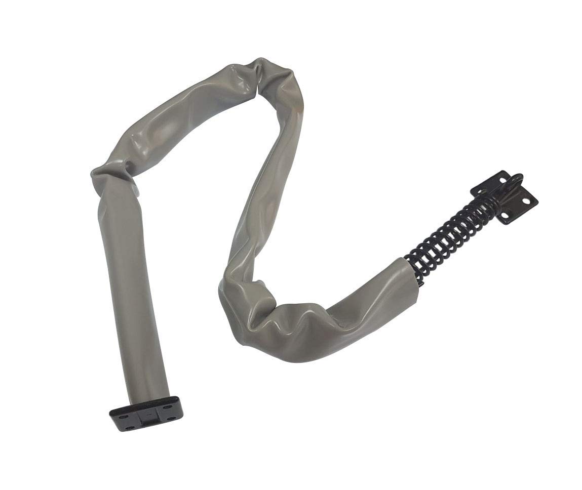 QCAA Chec de chaîne de porte extra lourde, 81,3 cm de long, support en zinc moulé sous pression, noir mat, crochet en acier, tube en plastique, 1 pièce, fabriqué à Taiwan