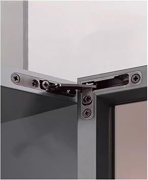 2pcs Invisible Hinge Aluminum Frame Glass Door Concealed Hinge Cabinet Door Hydraulic Buffer Up and Down Rotating Shaft Catholic(C-2pcs)