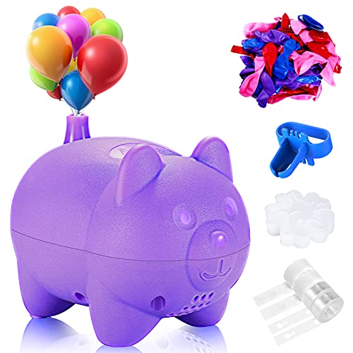 Willsily Balloon Pump , Electric Balloon Pump , Air Balloon Blower Portable Nozzle, Electric Balloon Blower with 76pcs Balloon Arch, for Party Decoration Garland Kit Gadgetry