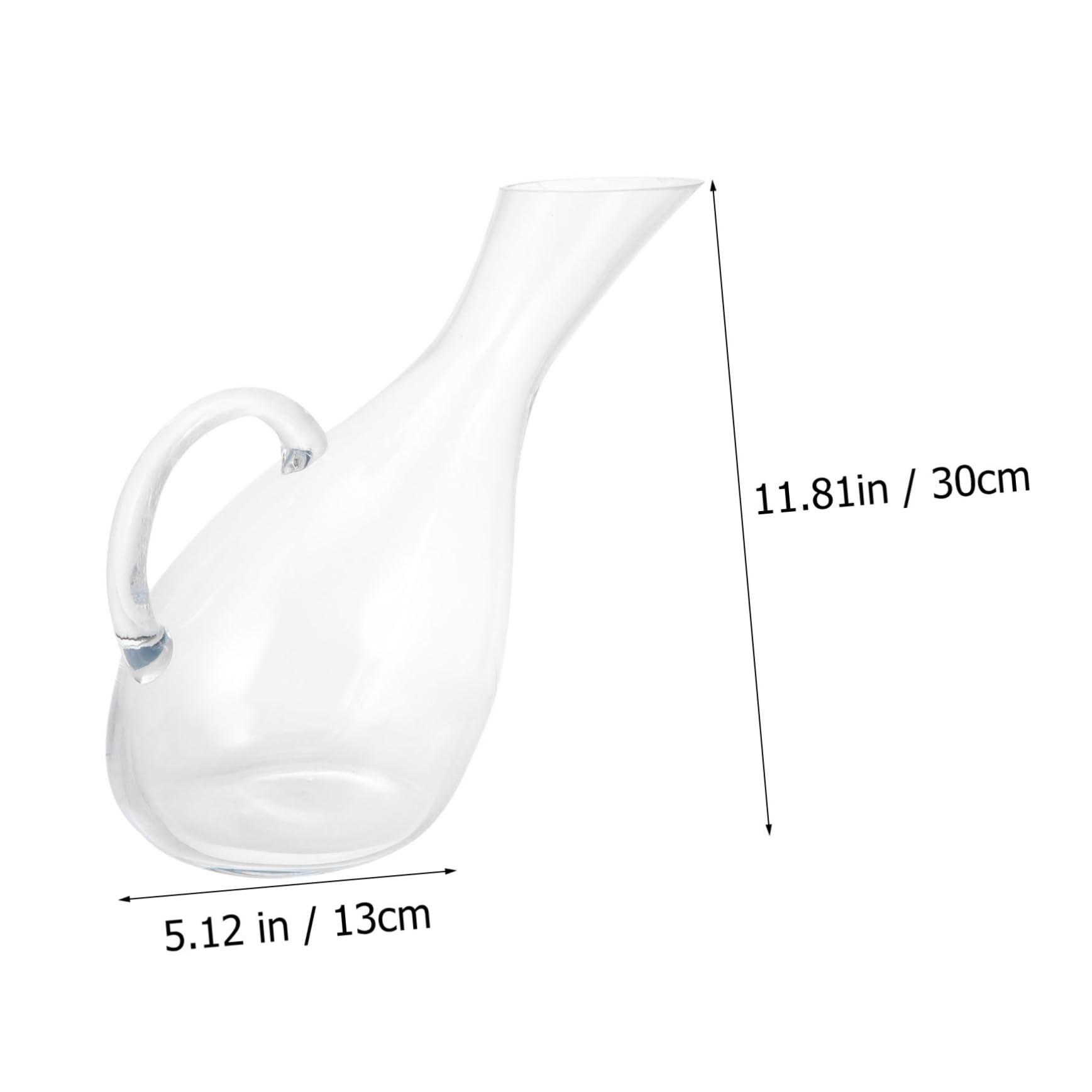 JECOMPRIS 1Pc Creative Glass Wine Decanter with Handle Transparent Wine Pourer for Household Beverage Storage present for Wine Lovers