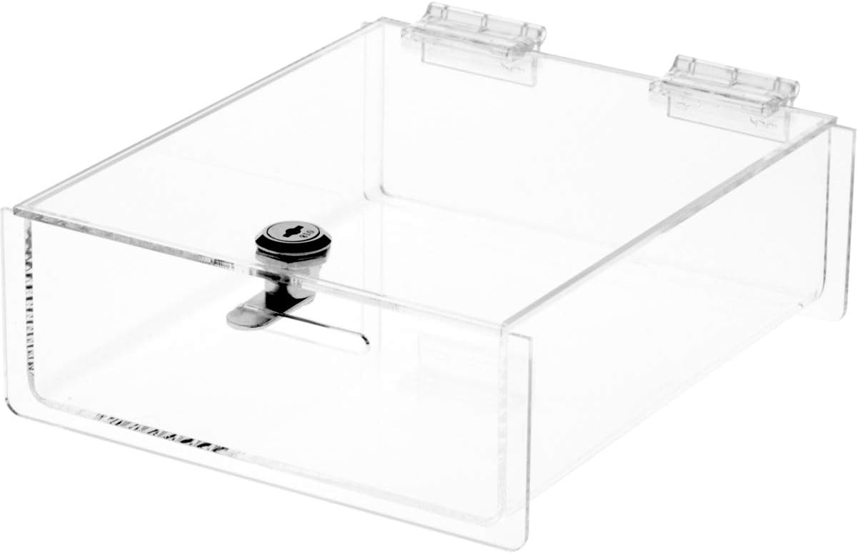 Plymor Clear Acrylic Locking Countertop Display Case, 2.75
