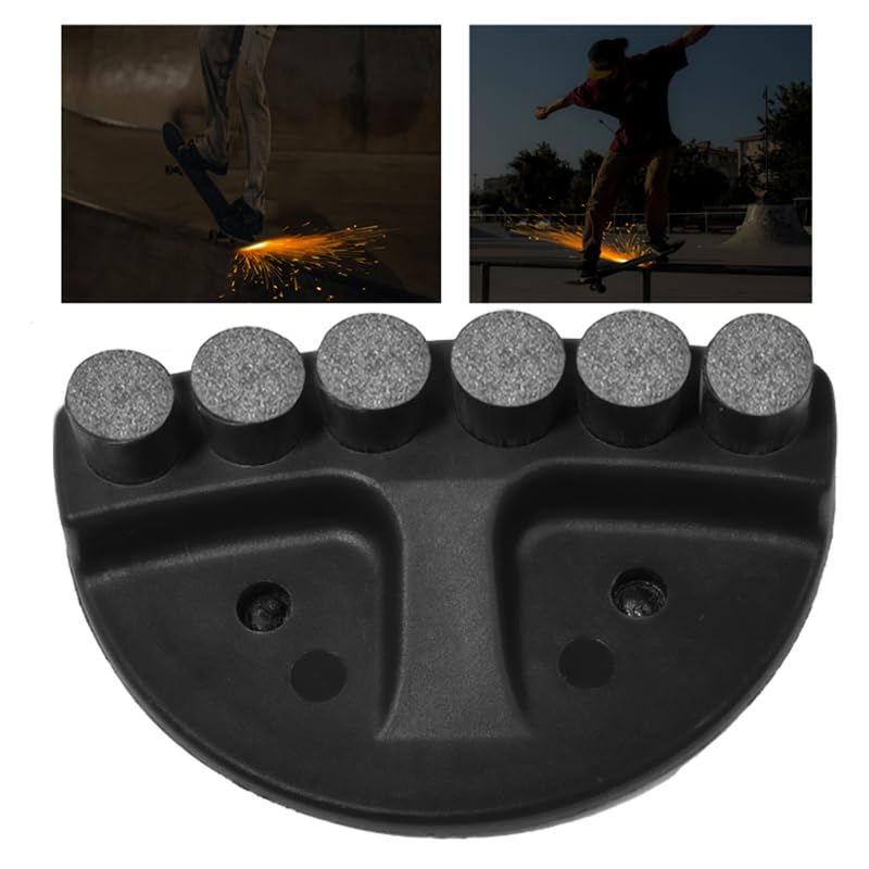 Qryxalith Skateboard Spark Plate,Spark Plate Foot Pressure Slider-Skateboard Friction Spark Tool