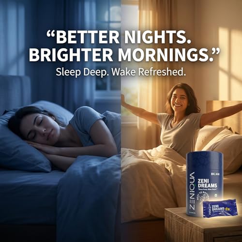 Image of ZeniDreams Sleep Gummies | With L-Theanine, Chamomile & Passion Flower | Promotes Restful, Sound Sleep | Supports Nerve Relaxation, Muscle Recovery | Unisex | Lemon Flavour | 30 Gummies