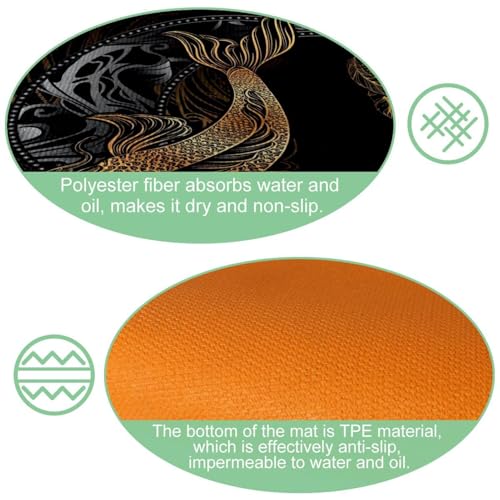 Tapetes de cocina súper absorbentes y lavables con base antideslizante VAPOKF pack de 2 6