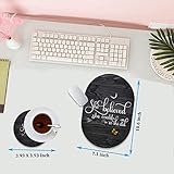 Personality Mouse Pad with Coaster Set, She Believed She Could So She Did Fashion Design Mouse Pad Non-Slip Rubber Gaming Mouse pad Computer Laptop - Image 7