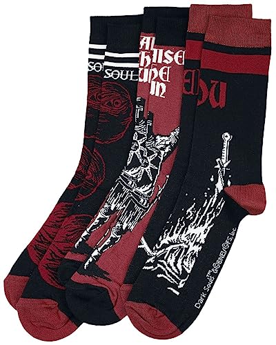 Vestibilità : Normale Dark Souls Bonfire Uomo Calzini multicolore EU 39-42 75% Cotone, 20% Poliammide, 5% Elastam