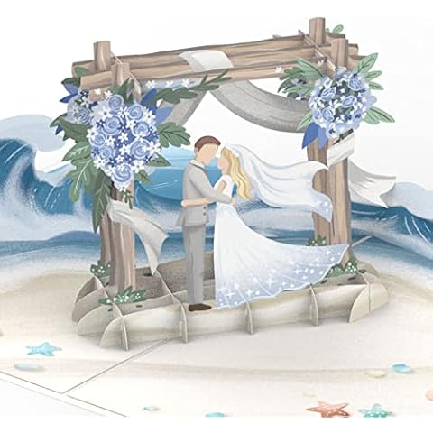 Papercrush® 3D Beach Wedding Card Cover