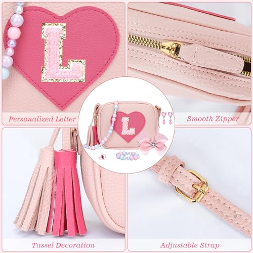 Image of KKXIU Birthday Gifts for Girls Initial Toddler Purse Cute Kids Crossbody Bag