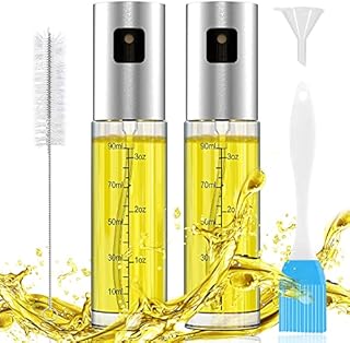 GeeRic Oil Sprayer for Cooking 3.4 Ounce Capacity Food-Grade Glass Bottle 1 Pcs