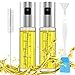 GeeRic Pulverizador de Aceite Cocina, Pulverizador Aceite de Oliva Spray Cristal Botella de Vidrio de Grado alimenticio de 3.4 onzas Capacidad para 2PCS Dispensador de Aerosol de vinagre y Niebla