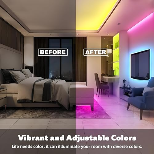 Image of Smart RGB Strip Light - Bluetooth, White PCB, 60 LEDs /m, App & Group Control, Music & Dynamic Modes, Copper PCB, 5M Strip with SP623 BT Controller & 12V Adapter