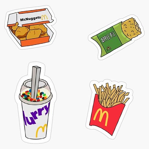 McDonalds - Adhesivo de vinilo impermeable para coche, laptop, pared, ventana, parachoques de 5 pulgadas McDonalds - Adhesivo de vinilo impermeable para coche, laptop, pared, ventana, parachoques de 5 pulgadas