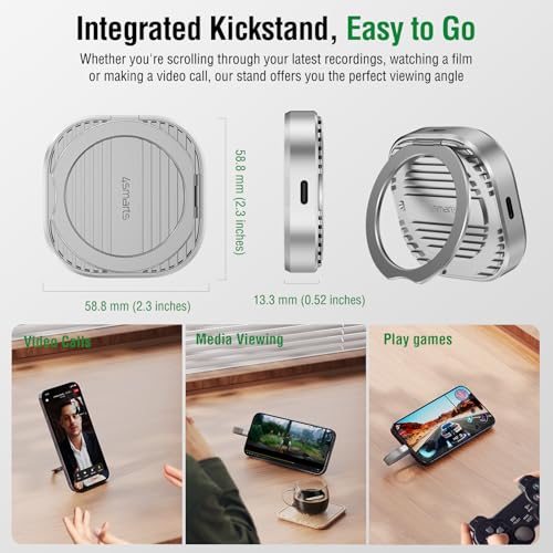 Image of 4smarts Magnetic M.2 2230 NVMe SSD Enclosure with Kickstand, Up to 2TB Storage, USB-C 3.2 Gen 2 10Gbps, 100W PD Charging, MagSafe Compatible Aluminum Case for iPhone 16 /15 Pro Max, MacBook, iPad