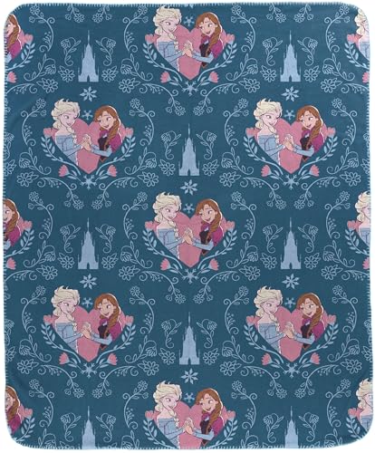 Jay Franco Kids Plush Throw Blanket Soft & Cozy Fleece Throw for Bedroom & Couch Dcor Official Licensed Product Blue - Frozen 40x50 - Travel Blanket