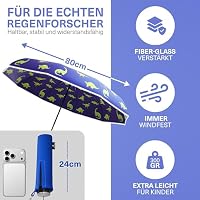STYNGARD Regenschirm Kinder mit Sicherheitsreflektoren und Reflektorband - Kinder Regenschirm Mädchen & Junge - Kinderschirm - Schirm für Schulranzen Modell STOCKHOLM (Dinosaurier) – Ansicht 2