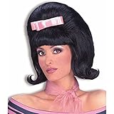 Forum Novelties Women's Flirting with The 50's Bouffant Costume Wig, Black, One Size