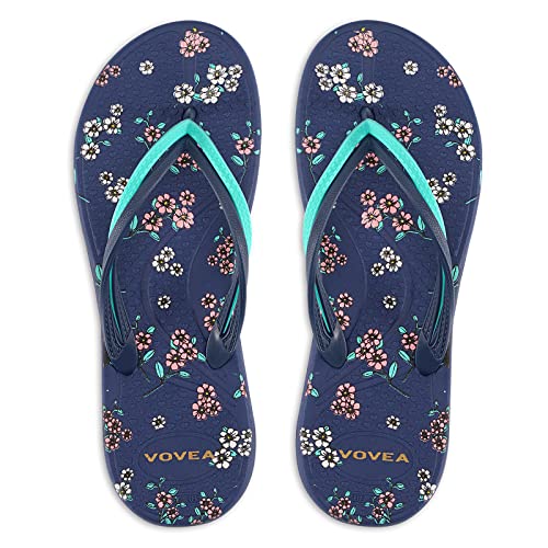 Image of VOVEA Flip Flops For Women Non-Slip Bathroom Shower Shoes Cushion foam Indoor and Outdoor Sandals