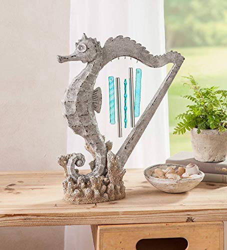 Seahorse Harp Wind Chime - 13.5 L x 3.75 W x 16.25 H