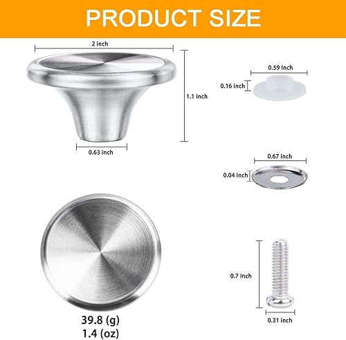 Miniatura 10 de Pomo de repuesto de acero inoxidable para horno holandés Le Creuset, Aldi, Lodge y otros accesorios de repuesto de hierro fundido esmaltado para