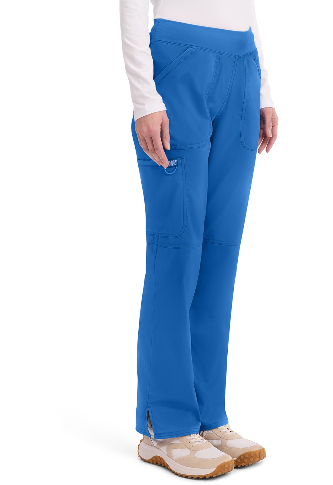 Cherokee - Mid Rise Straight Leg Pull-on Pant, Pantaloni Pull-on a Gamba Dritta a Vita Media Donna