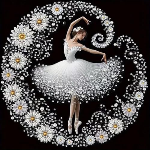 Diamond Painting 5D danseuse fleur – Kit diamond painting adulte débutant Tableau diamant DIY...