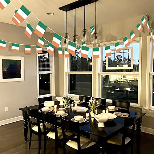Image of Anley Ireland String Flag Pennant Flags, Patriotic Events 17th of March Saint Patrick's Day National Day Decoration Sports Bars - 33 Feet 38 Flags