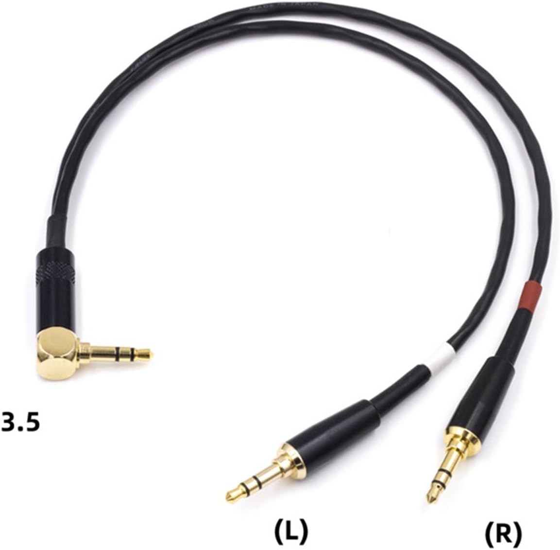 3.5mm 1 to 2 Left Right Channel Recording Cable Suitable for Dual Microphone Camera Cable(Type 2,0.5cm)