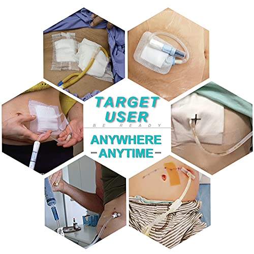 Peritoneal Dialysis Shower Pouch Bag Waterproof Pd Cover Shield Port Protector Peg Feeding G Tube Catheter Supplies Bathing Accessories Disposable 35-60Mm Hole Range Women Men 25 Pcs #TOP5