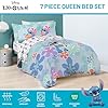 Jay Franco Disney Lilo and Stitch Queen Size Comforter Set - 7 Piece Bedding Includes Sheet Set & Pillow Covers - Super Soft Tropical Bedding #5